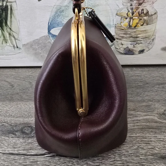 Coach Black Currant Small Kisslock Bag - Picture 4 of 5